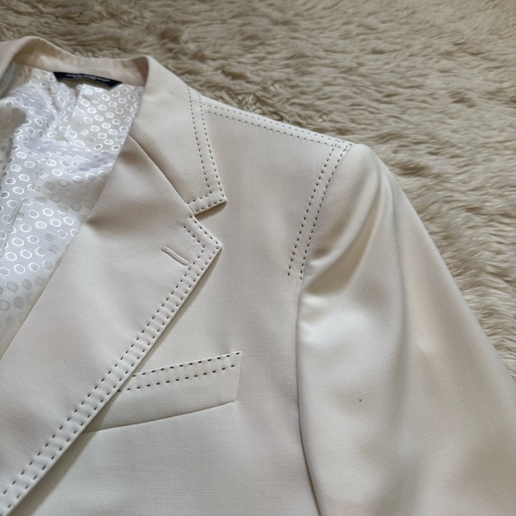 Dolce & Gabbana Men's White Cream Sicilia Single Breasted Blazer - Size 36 US - Picture 14 of 16
